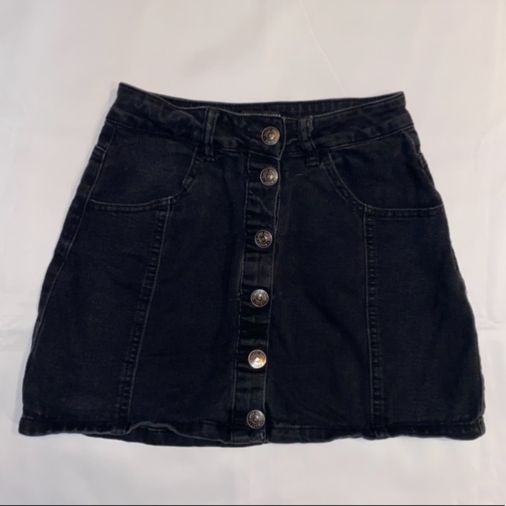 Almost Famous High Rise Jean Mini Skirt